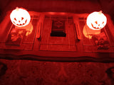 👻 Halloween 8" Lit Pumpkin Jack-O-Lantern Decorative Indoor Prop Orange
