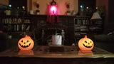 👻 Halloween 8" Lit Pumpkin Jack-O-Lantern Decorative Indoor Prop Orange