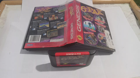 6-Pak Sonic Golden Axe Streets Rage Shinobi Columns Tested Sega Genesis Video Game