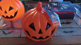 👻 Halloween 8" Lit Pumpkin Jack-O-Lantern Decorative Indoor Prop Orange