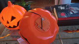 👻 Halloween 8" Lit Pumpkin Jack-O-Lantern Decorative Indoor Prop Orange