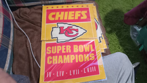 Kansas City Chiefs NFL 12x18 Garden flag 4x Super Bowl Champions