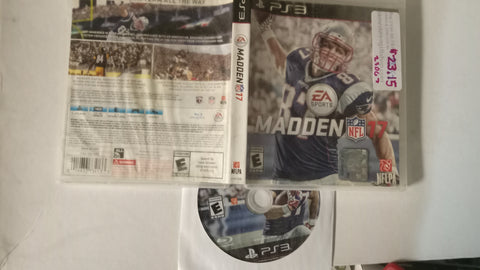 Madden NFL 17 Football EA Sports 2017 Used PS3 Video Game