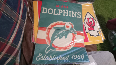 Miami Dolphins Retro Logo NFL 12x18 Garden flag