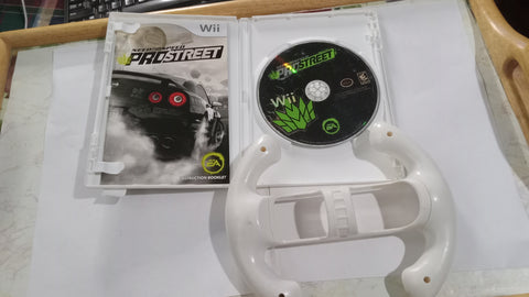 Wheel Controller + Need For Speed Pro Street Tested Nintendo Wii Video Game