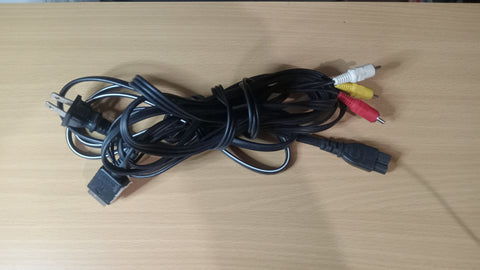 PS2 Fat AV Cable + Generic Power Cable BUNDLE