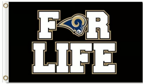 St. Louis Rams 3x5 Feet NFL Flag Los Angeles Rams For LIfe Retro Logo