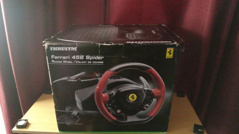 Thrustmaster Ferrari Spider 458 Xbox One Wired Racing Wheel Controller + Box