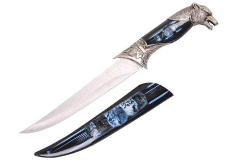 Wolf 5 Faces 13 3/4 Inch Fixed Blade Dagger