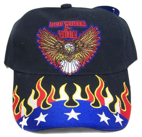 American Eagle Red White & True Velcro Adjustable Basebal Cap Hat