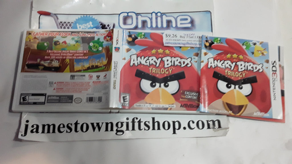 sol Sætte Notesbog Angry Birds Trilogy USED Nintendo 3DS Video Game – Jamestown Gift Shop