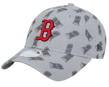 Boston Red Sox MLB New Era Women's 2018 World Series Champions Trophy 9TWENTY Adjustable Hat - Gray