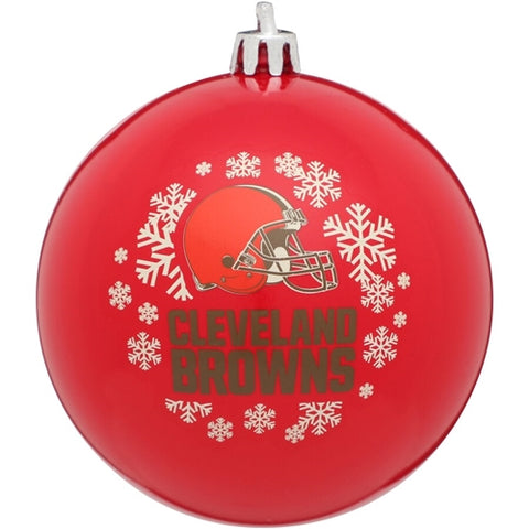 Cleveland Browns NFL Snowflake Shatter-Proof Ball Christmas Ornament