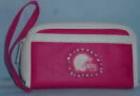 Cleveland Browns NFL Vintage Pink Womens Rhinestone Wallet