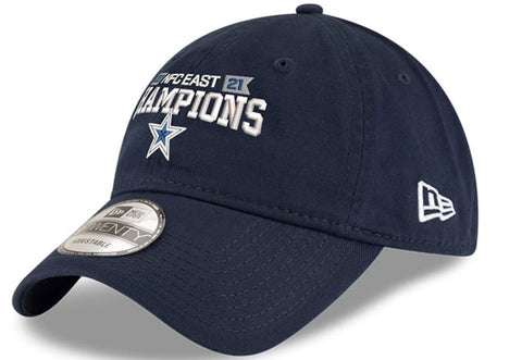 Dallas Cowboys NFL New Era 2021 NFC East Division Champions 9TWENTY Adjustable Hat - Navy