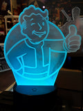 Fallout Vault Boy Video Game Mascot Color Changing LED Night Light