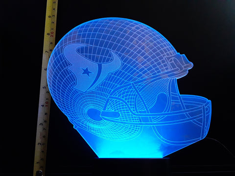 Houston Texans NFL JUMBO 9x8 inch Color-Changing LED Helmet Night Light Lamp