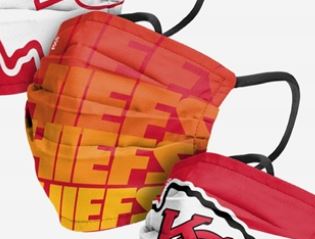 Kansas City Chiefs Yellow Lettering Fan Mask Face Covering