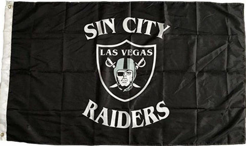 Las Vegas Raiders Sin City 3x5 Feet NFL Flag