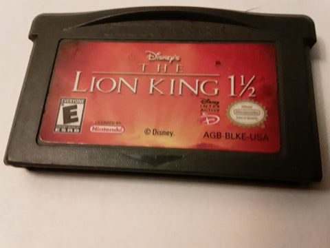 Lion King 1 1/2 Disney Used Gameboy Advance Video Game Cartridge