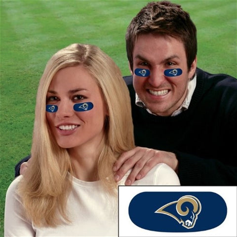 Los Angeles Rams NFL Vinyl Face Decorations 6 Pack Eye Black Strips