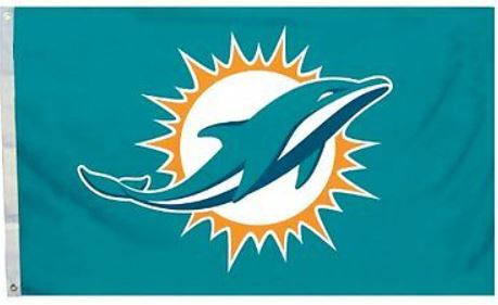 Miami Dolphins Logo NFL 3x5 Flag