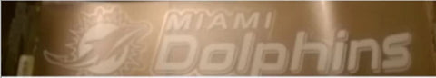 Miami Dolphins 4x17 Die Cut NFL Decal