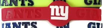 New York Giants NFL Silicone Rubber Wrist Band Bracelet Assorted Colors