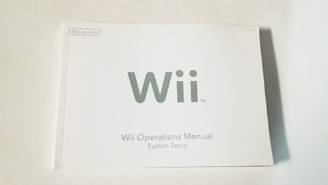 Nintendo Wii Operations Manual System Setup Instruction Book