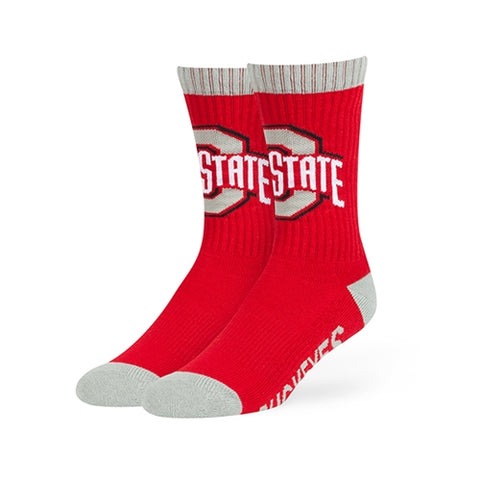 Ohio State Buckeyes NCAA Red Bolt Sport Sock Size M