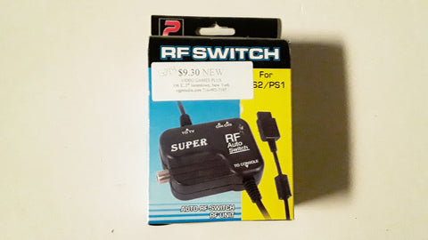 PS2 PS1 RF Auto Switch TV AV Adapter Cable Playtech NEW