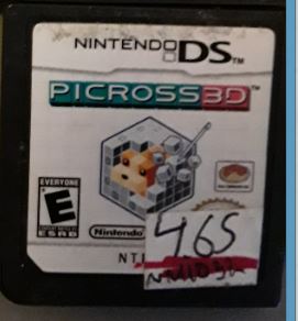 Picross 3D Used Nintendo DS Video Game Cartridge