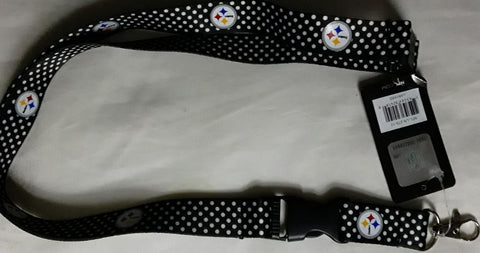 Pittsburgh Steelers Polka Dot Breakaway NFL Lanyard Key Chain