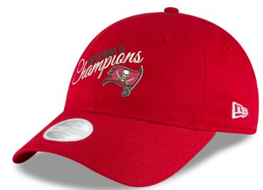 50off Tampa Bay Buccaneers NFL New Era Women's Super Bowl LV Champions 9FORTY Adjustable Hat Red