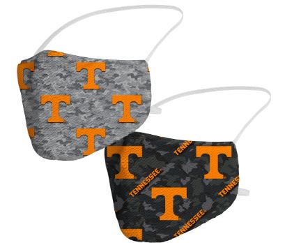 Tennessee Volunteers NCAA Adult Camo Duo Face Covering 2-Pack Masks