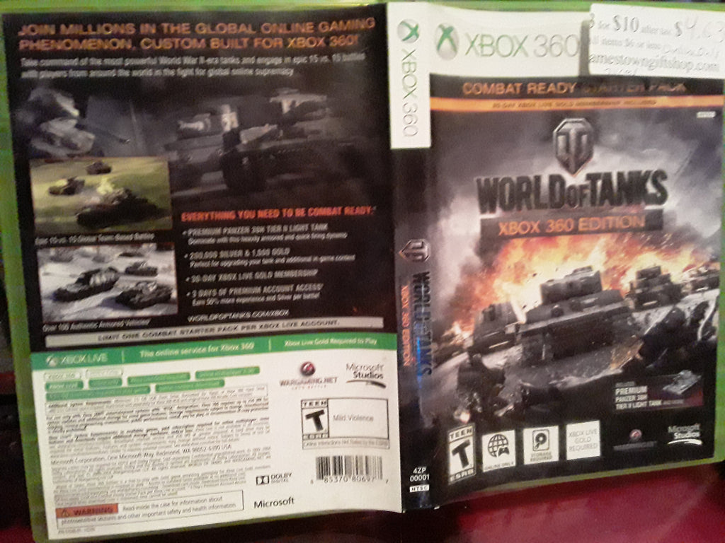 World of Tanks Xbox 360 Video Game – Jamestown Gift Shop