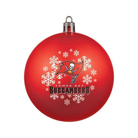 Tampa Bay Buccaneers NFL Snowflake Black Shatter-Proof Ball Ornament