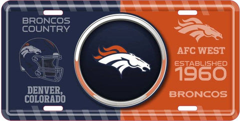 Denver Broncos NFL Bullseye License Plate