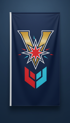 Victory gold game banner flag