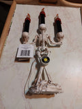 🎃 Halloween 14 inch Skeleton Candelabra 3 Flickering LED Candles