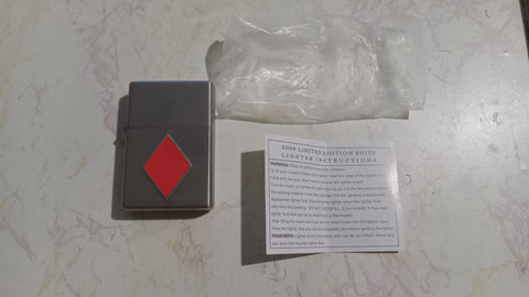 2006 Limited Edition Lighter Silver with Diamond Playing Cards Suit