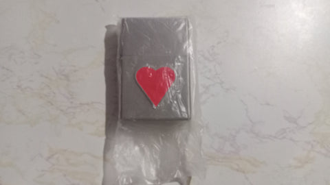 2006 Limited Edition Lighter Silver with Hearts Playing Cards Suit