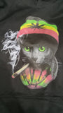 Marijuana Rasta Cat Hoodies