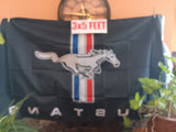 Ford Mustang 3x5 Feet Flag Black