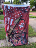 San Francisco 49ers Stars & Stripes & Steroids NFL 3X5 Feet Flag Banner