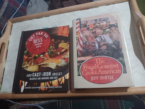 2 Cook Book Lot One Pan To Rule Them All + Frugal Gourmet Cooks American BUNDLE