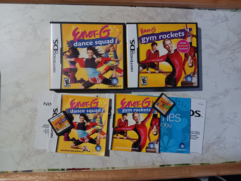 2 Game Lot Ener-G Dance Squad +Gym Rockets Tested Nintendo DS Video Game BUNDLE
