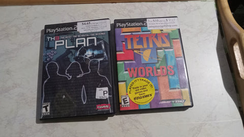 2 Games Lot Tetris Worlds & The Plan PS2 BUNDLE Tested Playstation 2 Video Game