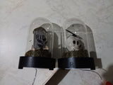 🎃 2 Halloween LED Lit Dome Tombstone + Skull Decorative Cloche Hyde and EEK!