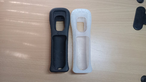 2 Wii Remote Silicone Sleeve Lot Clear + Black (torn) Controller Grip